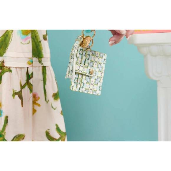 NEW LAURA PARK keychain wristlet wallet in petunia - Picture 3 of 3